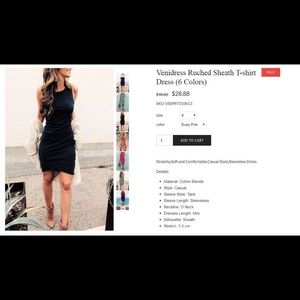 Ruched TShirt dress
